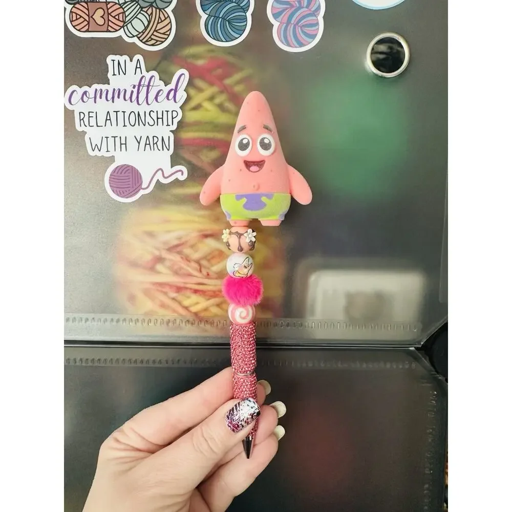 SpongeBob SquarePants Glitter Character Topper Ballpoint Pens Lot - 7 Characters